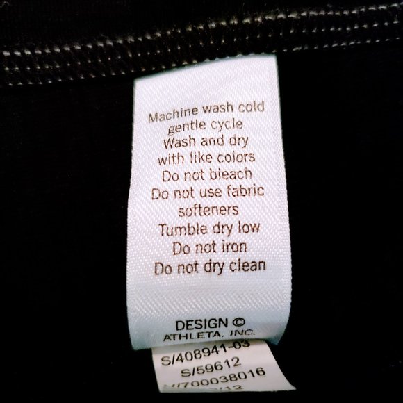 ATHLETA Tee Top, Black Polyester Short Cap Sleeve Stretchy Running Yoga, XS - Picture 8 of 12